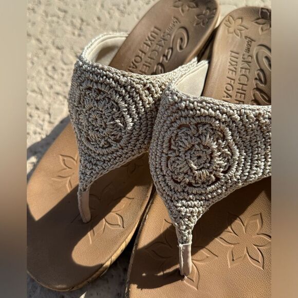 Skechers Cali Women's Beverlee Wedge Sandal EUC SZ 11 - Picture 8 of 10